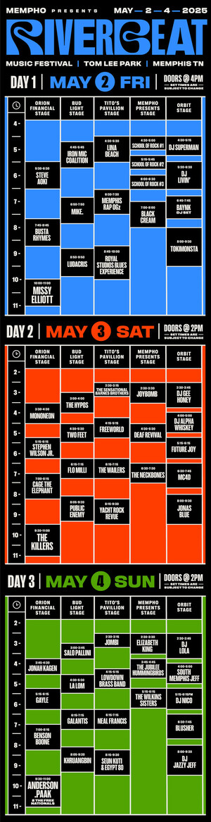 RiverBeat Releases Detailed Daily Schedule and Recommits to Positive Legacy to Support Stax Music Academy and Soulsville Foundation