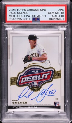 DICK'S Sporting Goods Purchases Paul Skenes Topps MLB Debut Patch Card